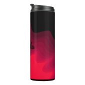 Abstract schilderen met zwarte en rode golven thermosbeker (Geroteerd rechts)