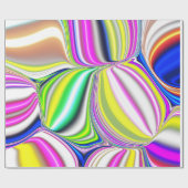 Abstract schilderen modern 3d effect in neonkol cadeaupapier (Vlak)