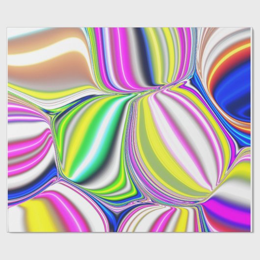 Abstract schilderen modern 3d effect in neonkol cadeaupapier (Vlak)