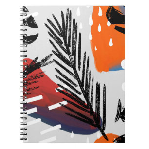 Abstract schilderen naadloos patroon met inkteleme notitieboek