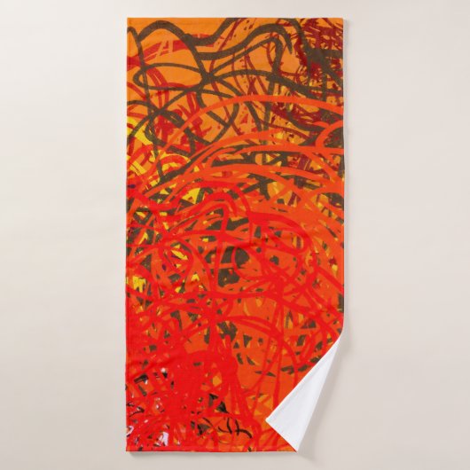 Abstract schilderen op canvas. Handkunst. Colorf Badhanddoek (Badhanddoek)