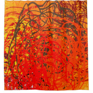 Abstract schilderen op canvas. Handkunst. Colorf Douchegordijn