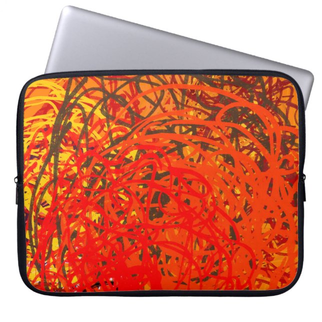 Abstract schilderen op canvas. Handkunst. Colorf Laptop Sleeve (Voorkant)
