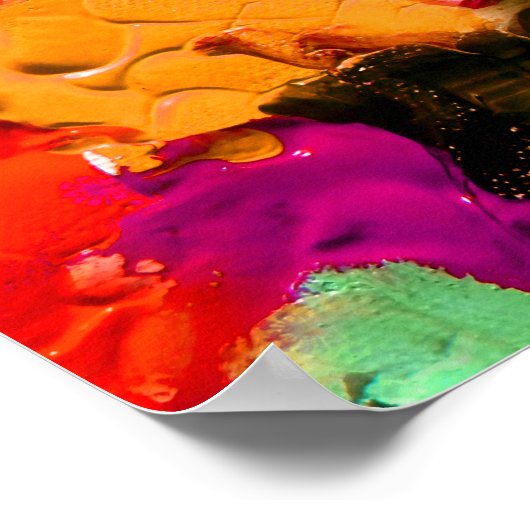 Abstract schilderen op Canvas Poster (Hoek)