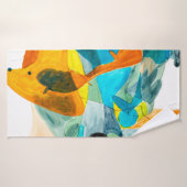 abstract schilderen op papier met levendige kleure badhanddoek (Badhanddoek)