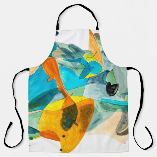 abstract schilderen op papier met levendige kleure schort (Voorkant)