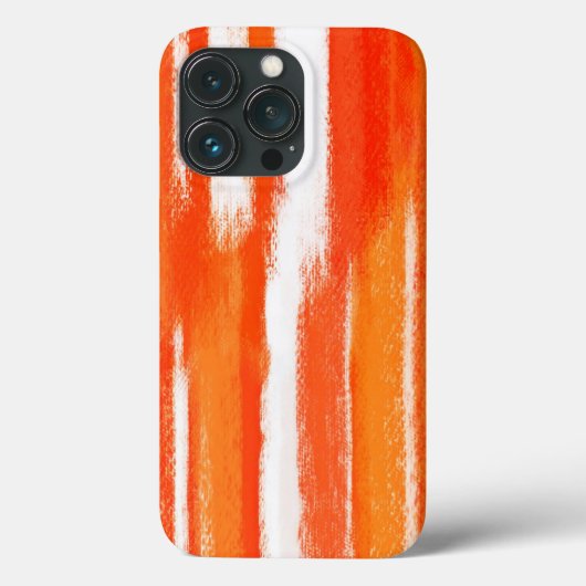 Abstract schilderen | Oranje wit Abstract Hoesje (Achterkant)