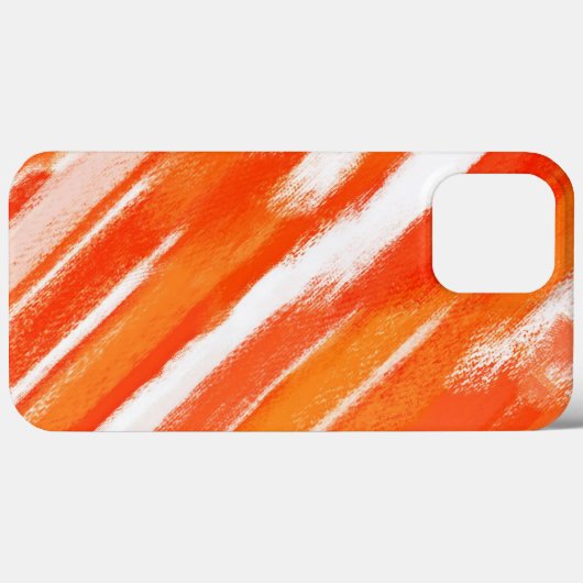 Abstract schilderen | Oranje witte Abstracte kunst Case-Mate iPhone Case (Achterkant (horizontaal))