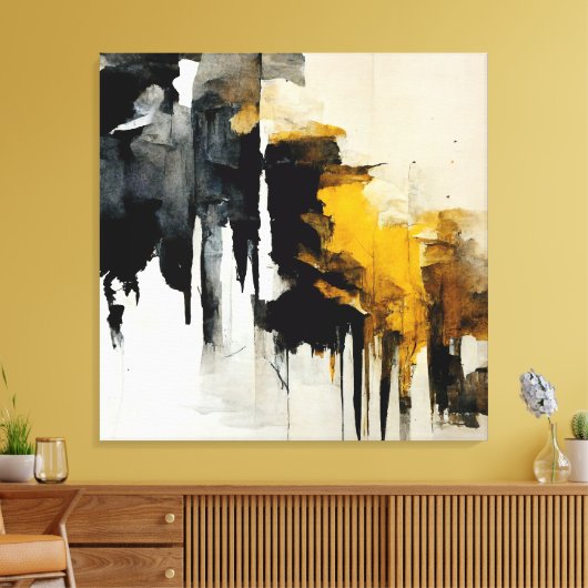 Abstract schilderen "Overzien van de wind". Canvas Afdruk (Insitu (Woonkamer))