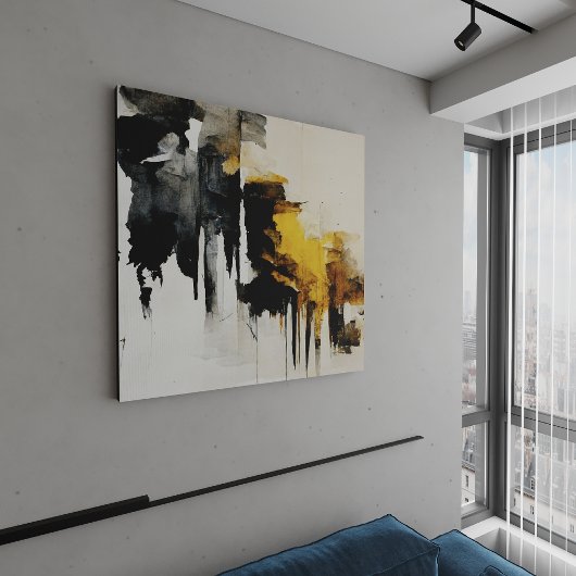 Abstract schilderen "Overzien van de wind". Canvas Afdruk