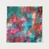 Abstract schilderen. Penseelstreken, verfvlekken. Wandkleed (Voorkant)