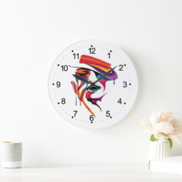 Abstract schilderen Pet kleurrijk  Grote Klok