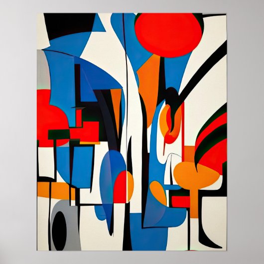 Abstract schilderen poster (Voorkant)