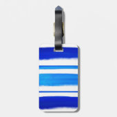 Abstract schilderen | Retro Blue 4 Bagagelabel (Achterkant verticaal)