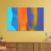 Abstract schilderen | Retro Colorful 12 Canvas Afdruk (Insitu (Woonkamer))