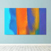 Abstract schilderen | Retro Colorful 12 Canvas Afdruk (Insitu (Houten vloer))