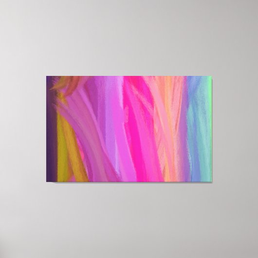 Abstract schilderen | Retro Colorful 15 Canvas Afdruk (Voorkant)