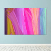 Abstract schilderen | Retro Colorful 15 Canvas Afdruk (Insitu (Houten vloer))
