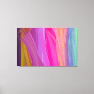 Abstract schilderen   Retro Colorful 15 Canvas Afdruk