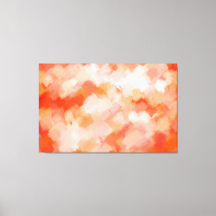 Abstract schilderen Retro Colorful 17 Canvas Afdruk