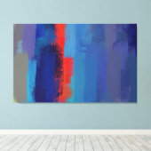 Abstract schilderen | Retro Colorful 5 Canvas Afdruk (Insitu (Houten vloer))