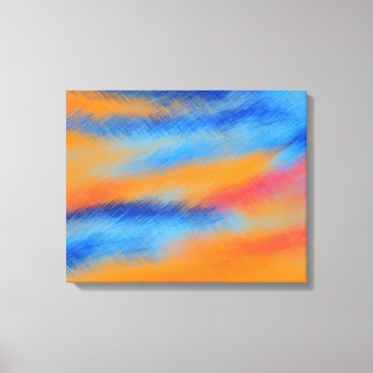Abstract schilderen | Retro Colorful 9 Canvas Afdruk (Voorkant)