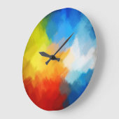 Abstract schilderen | Retro Colorful Grote Klok (Hoek)