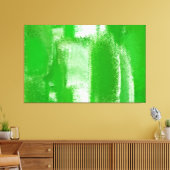 Abstract schilderen | Retro Green 10 Canvas Afdruk (Insitu (Woonkamer))