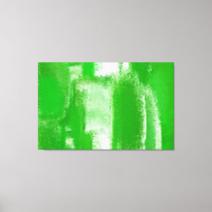 Abstract schilderen Retro Green 10 Canvas Afdruk