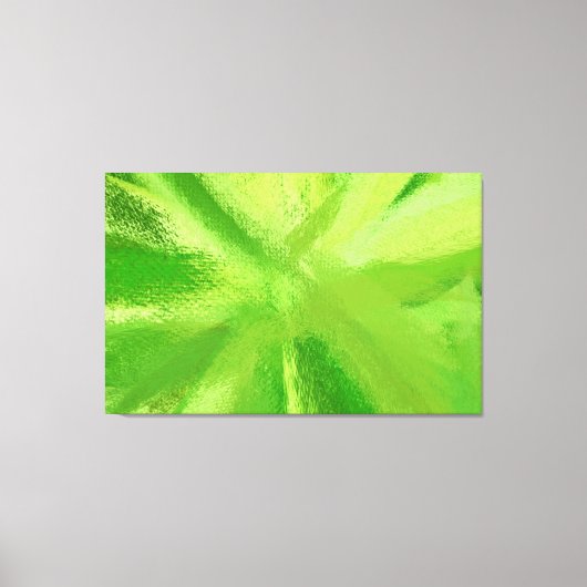 Abstract schilderen | Retro Green 21 Canvas Afdruk (Voorkant)