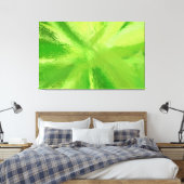 Abstract schilderen | Retro Green 21 Canvas Afdruk (Insitu (Slaapkamer))