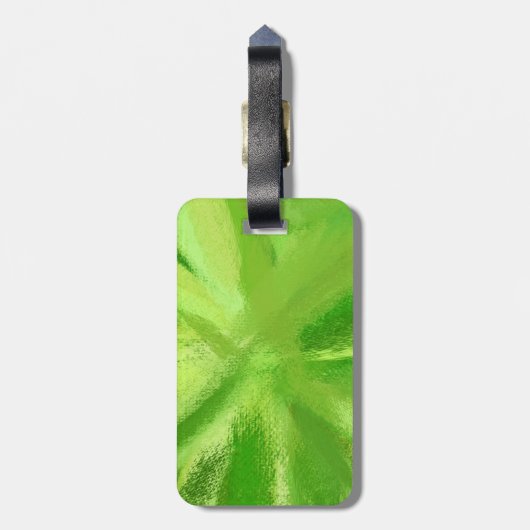 Abstract schilderen | Retro Green 5 Bagagelabel (Achterkant verticaal)