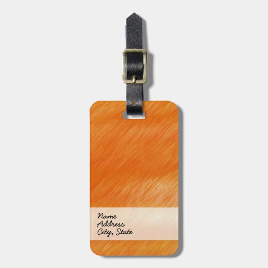 Abstract schilderen | Retro Oranje 6 Bagagelabel (Voorkant verticaal)