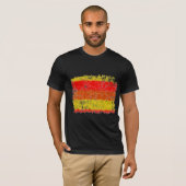 Abstract schilderen | Retro Rood en Geel T-shirt (Voorkant volledig)