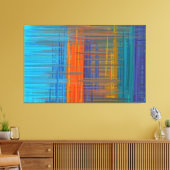 Abstract schilderen | Retrokleurig 11 Canvas Afdruk (Insitu (Woonkamer))