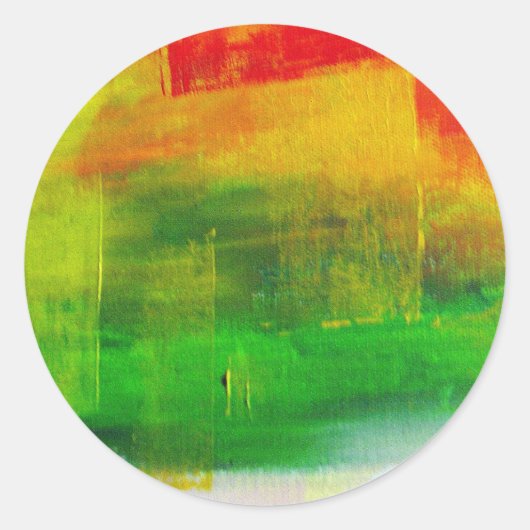 Abstract schilderen ronde sticker (Voorkant)