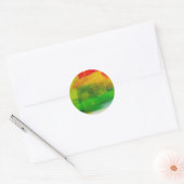 Abstract schilderen ronde sticker (Envelop)
