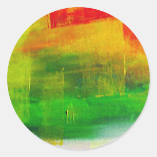 Abstract schilderen ronde sticker