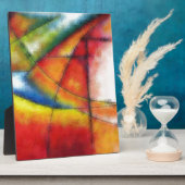 abstract schilderen rood geel groen blauw fotoplaat (Zijkant)