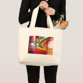 abstract schilderen rood geel groen blauw grote tote bag (Voorkant (product))