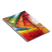 abstract schilderen rood geel groen blauw notitieboek (Rechterzijde)