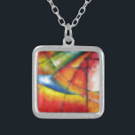 abstract schilderen rood geel groen blauw zilver vergulden ketting<br><div class="desc">Red Yellow Green Blue Abstract schilderen</div>