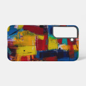 Abstract schilderen samsung galaxy hoesje (Achterkant horizontaal)