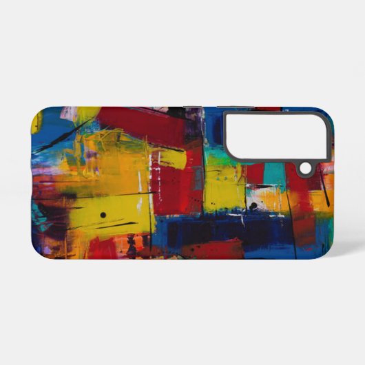 Abstract schilderen samsung galaxy hoesje (Achterkant horizontaal)