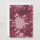 Abstract Schilderen Spatten Rood Kunst Verjaardags Kaart (Achterkant)