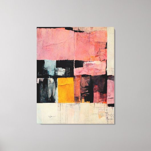 Abstract schilderen "Sunday Survival". canvas afdr (Voorkant)