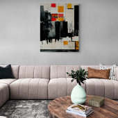 Abstract schilderen "The Battle Harbour". Canvas P