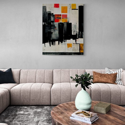 Abstract schilderen "The Battle Harbour". Canvas P