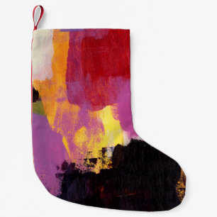 Abstract schilderen. Trendy art style. Heldere kle Kleine Kerstsok