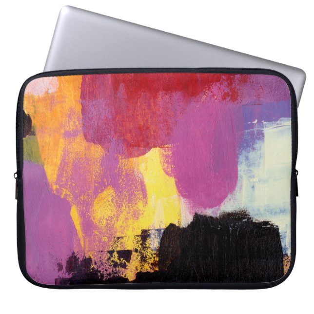 Abstract schilderen. Trendy art style. Heldere kle Laptop Sleeve (Voorkant)
